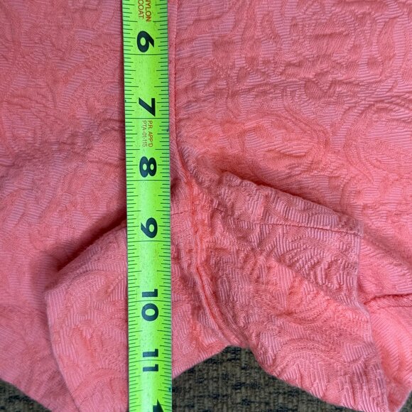 J. Crew Womens Shorts 00 Textured Coral Cotton Elastic Waist Pockets - Picture 7 of 7